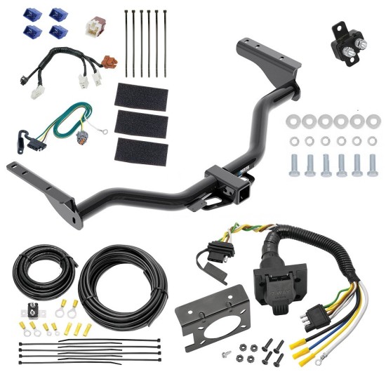 Custom Fit Trailer Hitch Wiring Harness (Plug & Play) Trailer Connector Adapter Brake Control Wiring Kit Circuit Breaker Installation Hardware Installation Instructions 84031 85343 20506 7012a 118670 Reese Trailer Hitch 7-Way RV Wiring 14-21 Infiniti Trailer Hitch w/ 7-Way RV Wiring For 14-21 Infiniti QX60 13-20 Nissan Pathfinder Class 4 2" Receiver All Models Reese