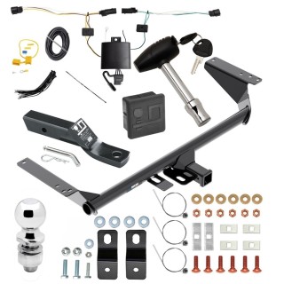 Custom Fit Trailer Hitch Wiring Harness (Plug & Play)Hybrid Conversion Kit2" Drop Ball-Mount w/ Pin/Clip 2" Chrome Ball Security Lock Pin Rubber Hitch Plug Cover Installation Hardware Installation Instructions 84046 76046SK 118835 21536 5804 Reese Trailer Tow Hitch For 21-23 Chrysler Pacifica Hybrid Deluxe Package Wiring 2" Ball and Lock