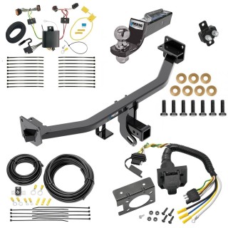 Custom Fit Trailer Hitch Wiring Harness (Plug & Play) 2" Drop Ball-Mount w/ Pin/Clip 2" Chrome Ball Trailer Connector Adapter Brake Control Wiring Kit Circuit Breaker Installation Hardware Installation Instructions 84074 85343 20506 7012a 11 Trailer Hitch Tow Package w/ 7-Way RV Wiring For 17-22 KIA Sportage w/ 2" Drop Mount 2" Ball Class 3 2" Receiver Reese