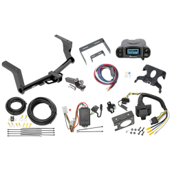 Trailer Hitch Tow Package Prodigy P3 Brake Control For 16-17 Subaru Crosstrek 13-15 XV Crosstrek w/ 7-Way RV Wiring 2" Drop Mount 2" Ball Class 3 2" Receiver Reese Tekonsha