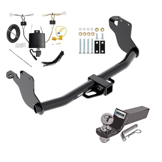Custom Fit Trailer Hitch Wiring Harness (Plug & Play) 2" Drop Ball-Mount w/ Pin/Clip 2" Chrome Ball Installation Hardware Installation Instructions 84098 118844 21536 Reese Trailer Tow Hitch 20-23 Mitsubishi Outlander Sport Exc PHEV Comple Reese Trailer Tow Hitch For 20-24 Mitsubishi Outlander Sport Exc PHEV Complete Package w/ Wiring and 2" Ball
