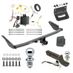 Custom Fit Trailer Hitch Wiring Harness (Plug & Play) 2" Drop Ball-Mount w/ Locking Pin/Clip 2" Chrome Ball 4-Flat Mounting Bracket 1-7/8" Chrome Ball Rubber Hitch Plug Cover Installation Hardware Installation Instructions 84112 118498 Ultimate Tow Package For 11-14 Toyota Sienna 15-20 Sienna SE Trailer Hitch w/ Wiring 2" Drop Mount Dual 2" and 1-7/8" Ball Lock Bracket Cover 2" Receiver Reese