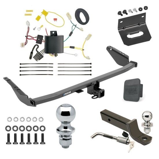 Custom Fit Trailer Hitch Wiring Harness (Plug & Play) 2" Drop Ball-Mount w/ Locking Pin/Clip 2" Chrome Ball 4-Flat Mounting Bracket 1-7/8" Chrome Ball Rubber Hitch Plug Cover Installation Hardware Installation Instructions 84112 118498 Ultimate Tow Package For 11-14 Toyota Sienna 15-20 Sienna SE Trailer Hitch w/ Wiring 2" Drop Mount Dual 2" and 1-7/8" Ball Lock Bracket Cover 2" Receiver Reese