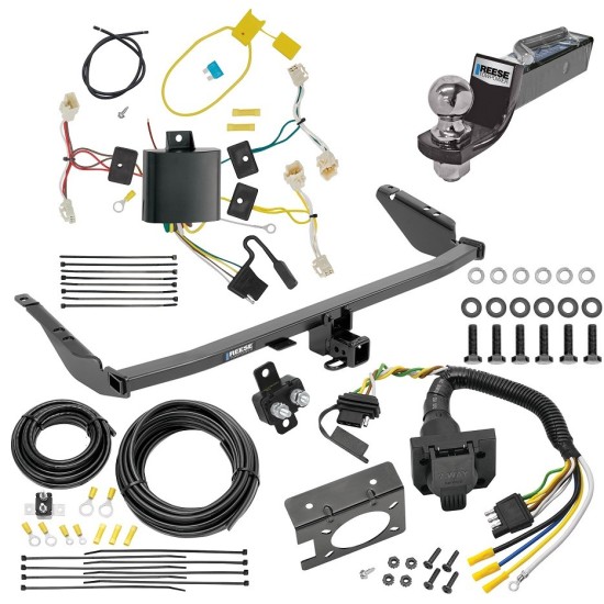 Custom Fit Trailer Hitch Wiring Harness (Plug & Play) 2" Drop Ball-Mount w/ Pin/Clip 2" Chrome Ball Trailer Connector Adapter Brake Control Wiring Kit Circuit Breaker Installation Hardware Installation Instructions 84112 85343 20506 7012a 11 Trailer Hitch Tow Package w/ 7-Way RV Wiring For 11-14 Toyota Sienna 15-20 Sienna SE w/ 2" Drop Mount 2" Ball Class 3 2" Receiver All Models Reese
