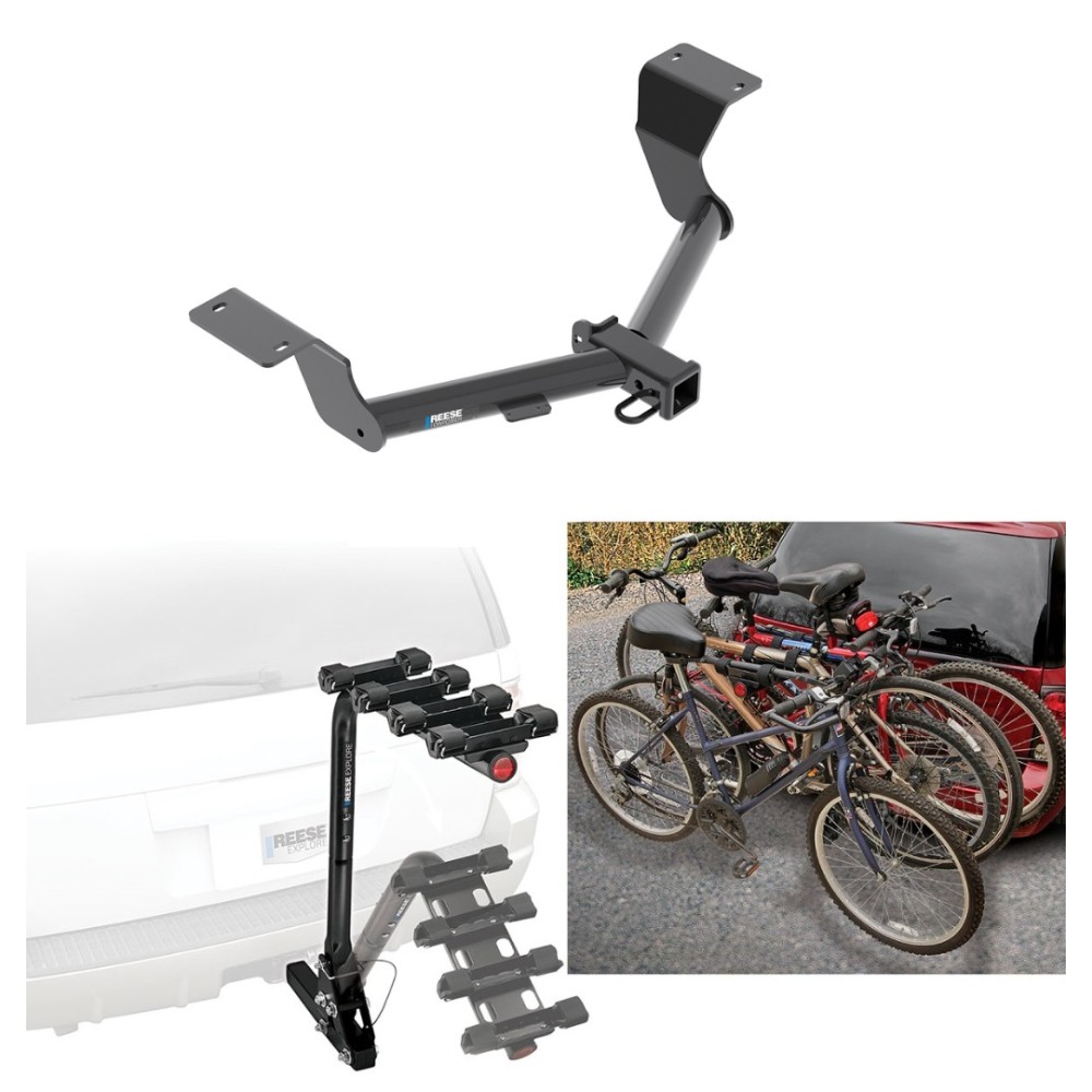 Trailer Hitch w/ 4 Bike Rack For 1719 Honda CRV 2022 CRV