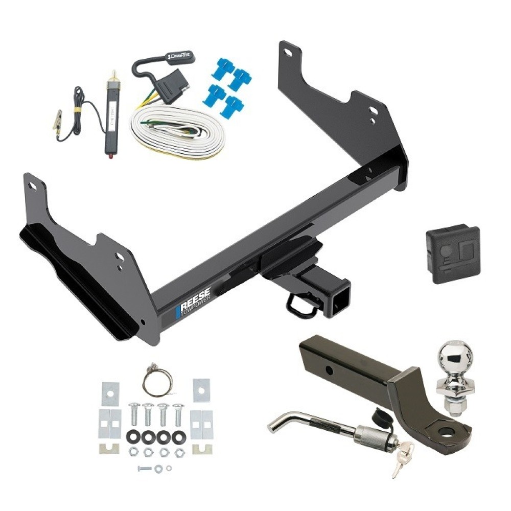 Reese Trailer Tow Hitch For 15-23 Ford F-150 Deluxe Package Wiring 2" Ball Mount and Lock