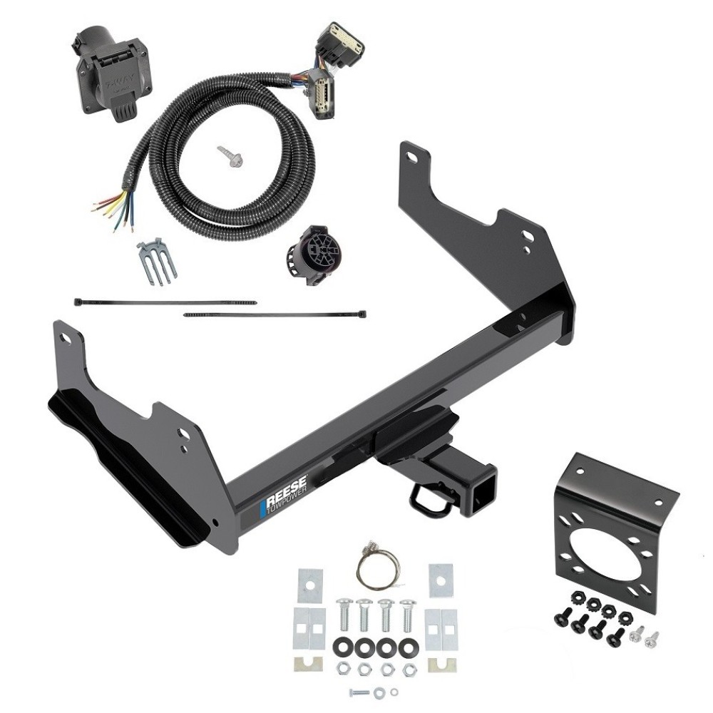 Custom Fit Trailer HitchTow Harness Wiring Package (7-Way) 7-Way Mounting Bracket Installation Hardware Installation Instructions 84136 118283 20212 Reese Trailer Hitch 7-Way RV Wiring 15-20 F-150 Raptor Class 4 2" Receiver All Models Reese 15 16 17 Trailer Hitch w/ 7-Way RV Wiring For 15-20 Ford F-150 Raptor Class 4 2" Receiver All Models Reese