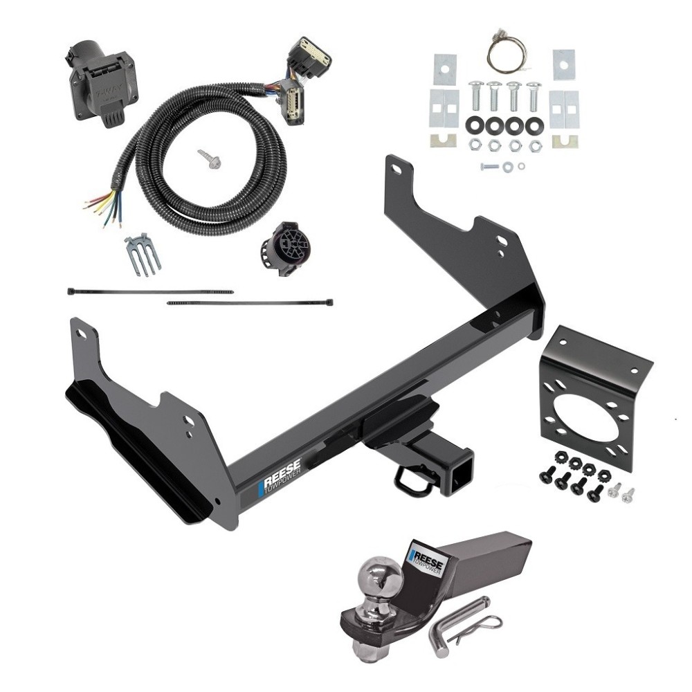Custom Fit Trailer HitchTow Harness Wiring Package (7-Way) 2" Drop Ball-Mount w/ Pin/Clip 2" Chrome Ball 7-Way Mounting Bracket Installation Hardware Installation Instructions 84136 118283 20212 21536 Reese Trailer Hitch Tow Package 7-Way RV Wir Trailer Hitch Tow Package w/ 7-Way RV Wiring For 15-20 Ford F-150 Raptor w/ 2" Drop Mount 2" Ball Class 4 2" Receiver All Models Reese