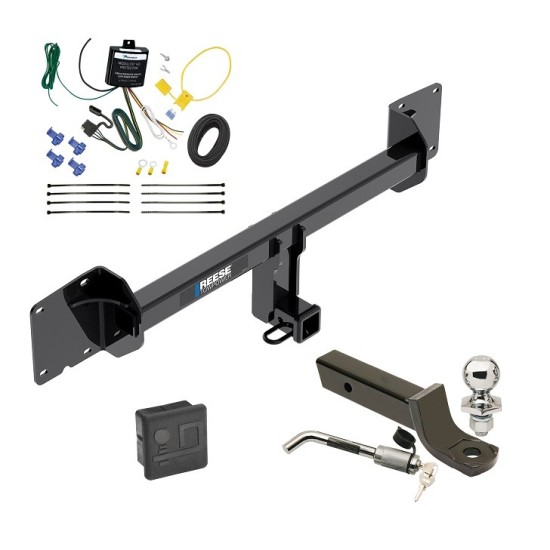 Custom Fit Trailer Hitch Wiring Harness (Requires Splicing) 2" Drop Ball-Mount w/ Locking Pin/Clip 2" Chrome Ball Rubber Hitch Plug Cover Installation Hardware Installation Instructions 84143 119148 7005111 7010 Reese Trailer Tow Hitch 16-23 Tes Reese Trailer Tow Hitch For 16-23 Tesla X Deluxe Package Wiring 2" Ball Mount and Lock
