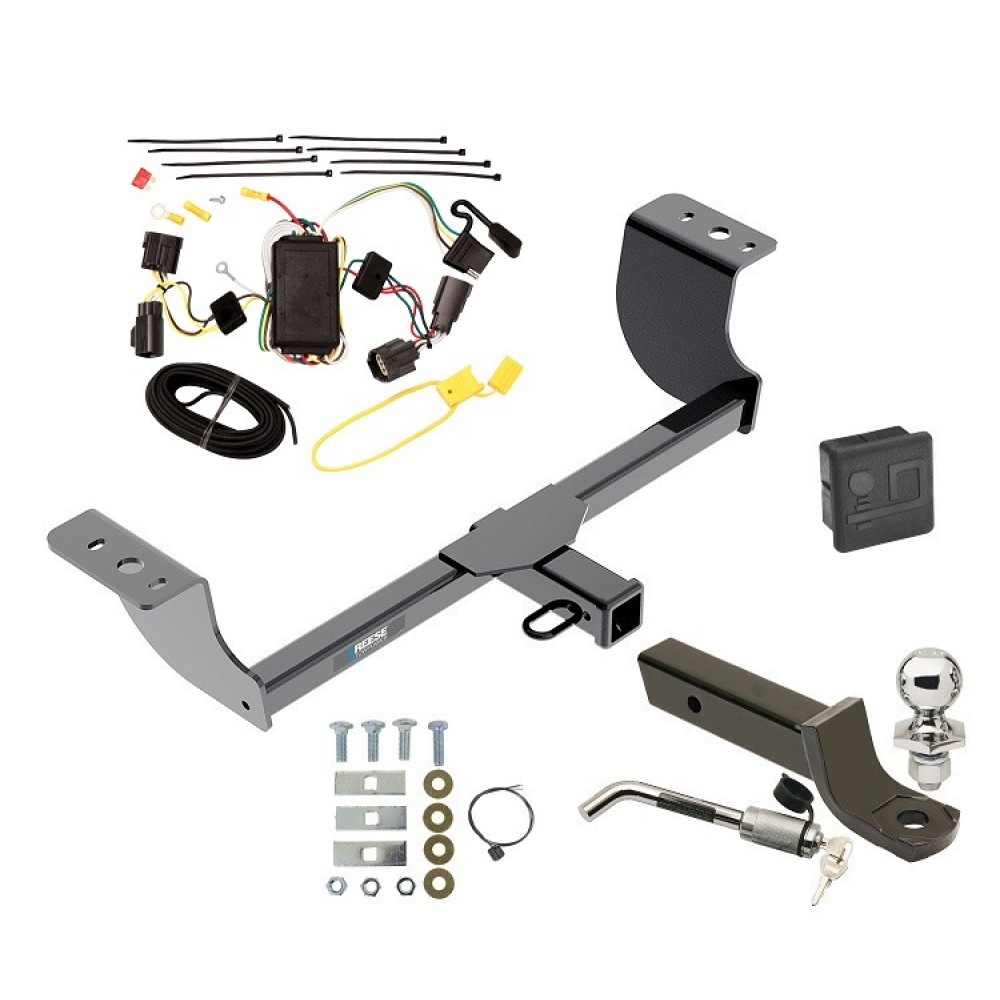 Custom Fit Trailer Hitch Wiring Harness (Plug & Play) 2" Drop Ball-Mount w/ Locking Pin/Clip 2" Chrome Ball Rubber Hitch Plug Cover Installation Hardware Installation Instructions 84145 118402 7005111 7010 Reese Trailer Tow Hitch 05-08 Dodg Reese Trailer Tow Hitch For 05-08 Dodge Magnum Deluxe Package Wiring 2" Ball Mount and Lock
