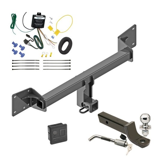 Custom Fit Trailer Hitch Wiring Harness (Requires Splicing) 2" Drop Ball-Mount w/ Locking Pin/Clip 2" Chrome Ball Rubber Hitch Plug Cover Installation Hardware Installation Instructions 84183 119148 7005111 7010 Reese Trailer Tow Hitch 18-23 Au Reese Trailer Tow Hitch For 18-24 Audi Q5 SQ5 Deluxe Package Wiring 2" Ball Mount and Lock