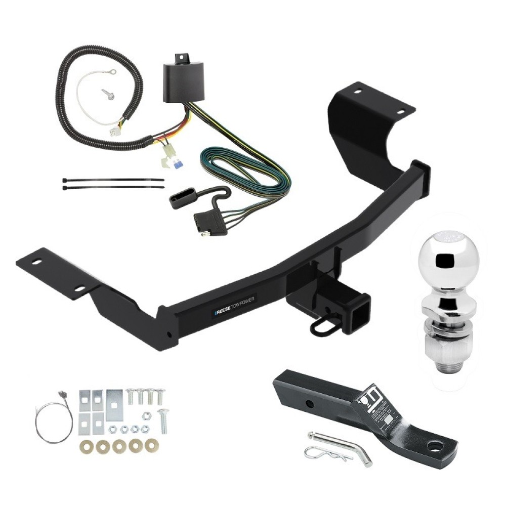 Custom Fit Trailer Hitch Wiring Harness (Plug & Play) 2" Drop Ball-Mount w/ Pin/Clip 2" Chrome Ball Installation Hardware Installation Instructions 84342 118741 23 63845 Reese Trailer Tow Hitch 17-23 Honda CR-V Complete Package Wiring and 2 Reese Trailer Tow Hitch For 17-25 Honda CR-V Complete Package w/ Wiring and 2" Ball