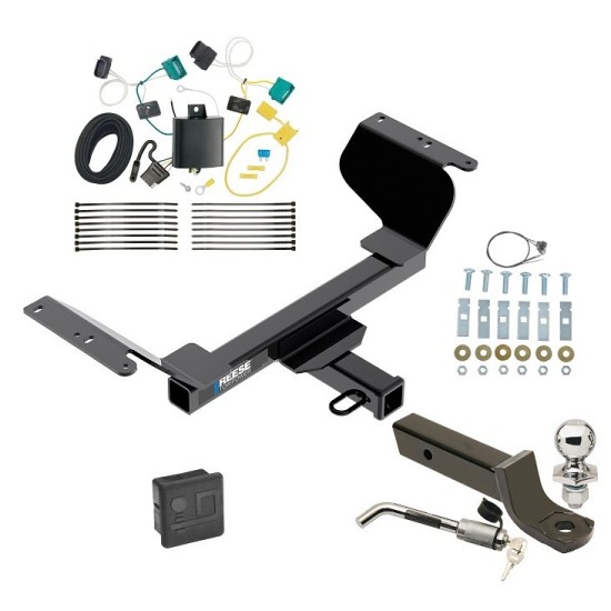 Custom Fit Trailer Hitch Wiring Harness (Plug & Play) 2" Drop Ball-Mount w/ Locking Pin/Clip 2" Chrome Ball Rubber Hitch Plug Cover Installation Hardware Installation Instructions 84419 118750 7005111 7010 Reese Trailer Tow Hitch 18-21 Chev Reese Trailer Tow Hitch For 18-21 Chevrolet Equinox Except Premier or Models w/1.6L Diesel Deluxe Package Wiring 2" Ball Mount and Lock