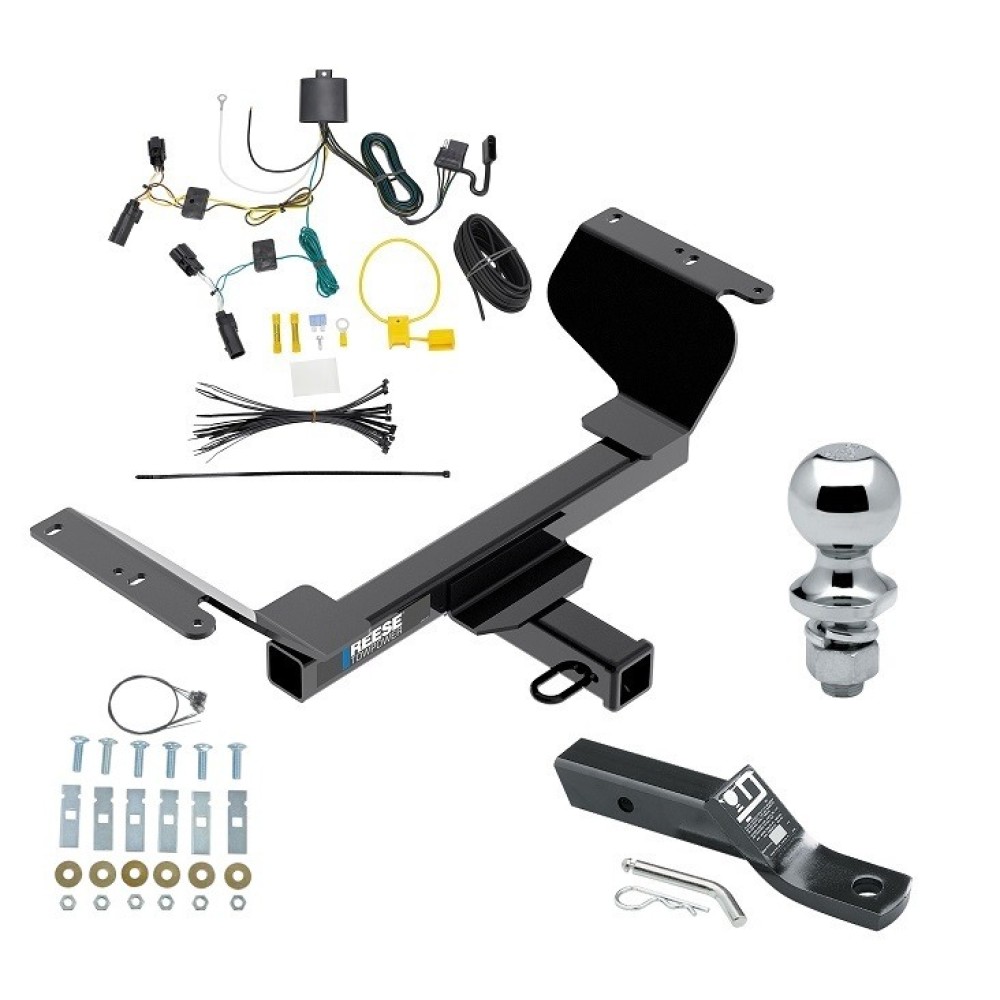 Custom Fit Trailer Hitch Wiring Harness (Plug & Play) 2" Drop Ball-Mount w/ Pin/Clip 1-7/8" Chrome Ball Installation Hardware Installation Instructions 84419 118764 23 63816 Reese Trailer Tow Hitch 18-23 GMC Terrain Except Diesel without To Reese Trailer Tow Hitch For 18-24 GMC Terrain Except Diesel without Tow Prep Package 2" Receiver Complete Package w/ Wiring and 1-7/8" Ball