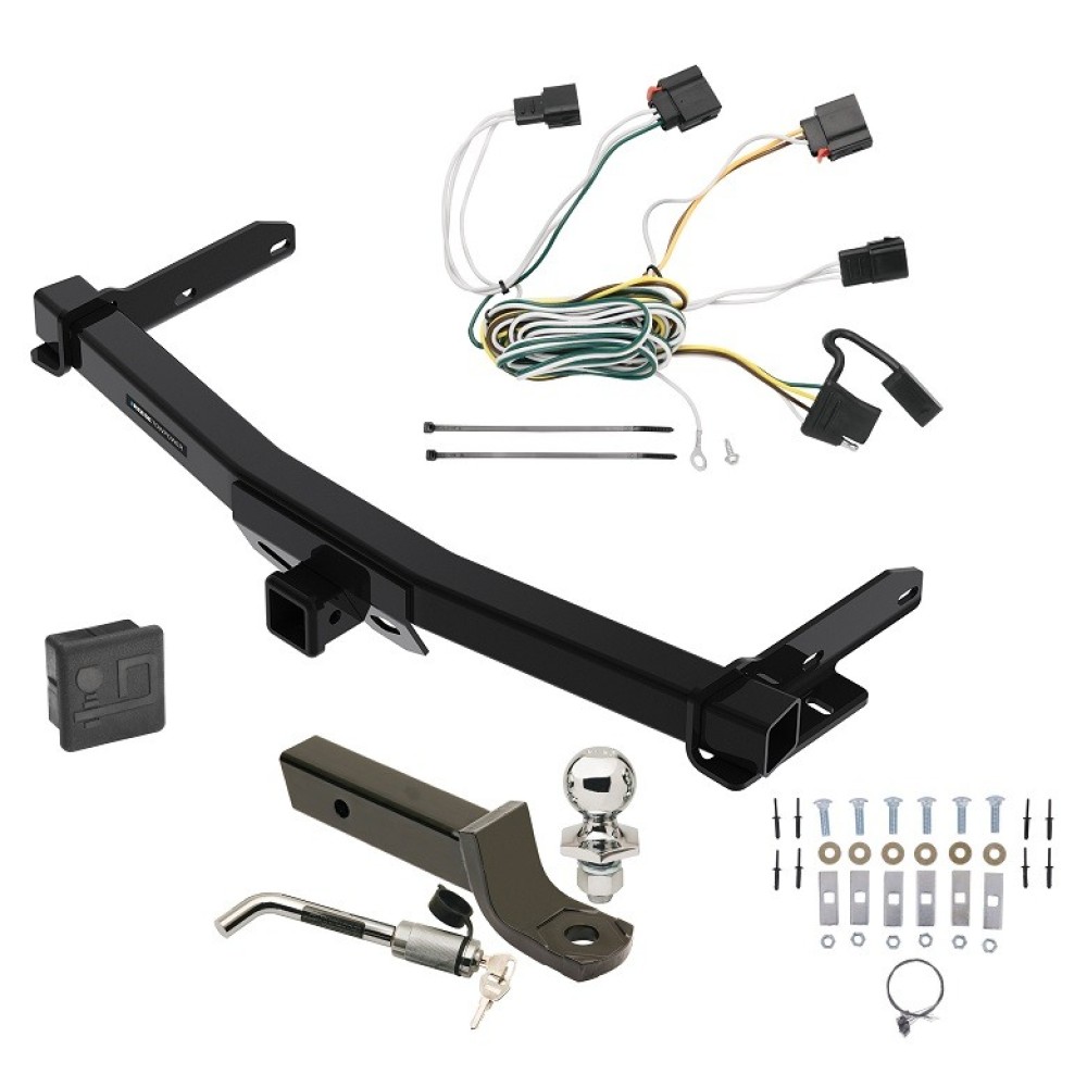 Custom Fit Trailer Hitch Wiring Harness (Plug & Play) 2" Drop Ball-Mount w/ Locking Pin/Clip 2" Chrome Ball Rubber Hitch Plug Cover Installation Hardware Installation Instructions 84432 118425 7005111 7010 Reese Trailer Tow Hitch 11-13 Jeep Reese Trailer Tow Hitch For 11-13 Jeep Grand Cherokee w/Removable OEM Fascia Deluxe Package Wiring 2" Ball Mount and Lock