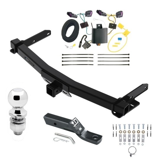 Custom Fit Trailer Hitch Wiring Harness (Plug & Play) 2" Drop Ball-Mount w/ Pin/Clip 2" Chrome Ball Installation Hardware Installation Instructions 84432 118617 23 63845 Reese Trailer Tow Hitch 14-23 Dodge Durango All Styles Complete Packag Reese Trailer Tow Hitch For 14-23 Dodge Durango All Styles Complete Package w/ Wiring and 2" Ball
