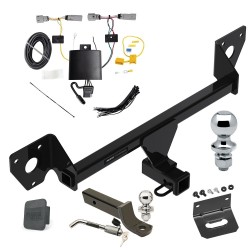 Ultimate Tow Package For 21-25 Chevrolet Trailblazer Trailer Hitch w/ Wiring 2" Drop Mount Dual 2" and 1-7/8" Ball Lock Bracket Cover 2" Receiver Reese