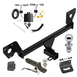 Ultimate Tow Package For 21-25 Chevrolet Trailblazer Trailer Hitch w/ Wiring 2" Drop Mount Dual 2" and 1-7/8" Ball Lock Bracket Cover 2" Receiver Reese