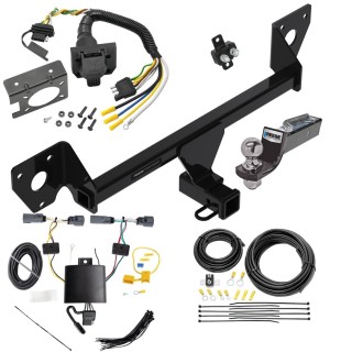 Custom Fit Trailer Hitch Wiring Harness (Plug & Play) 2" Drop Ball-Mount w/ Pin/Clip 2" Chrome Ball Trailer Connector Adapter Brake Control Wiring Kit Circuit Breaker Installation Hardware Installation Instructions 84434 85343 20506 7012a 11 Trailer Hitch Tow Package w/ 7-Way RV Wiring For 21-25 Chevrolet Trailblazer Except w/LED Taillights w/ 2" Drop Mount 2" Ball Class 3 2" Receiver Reese