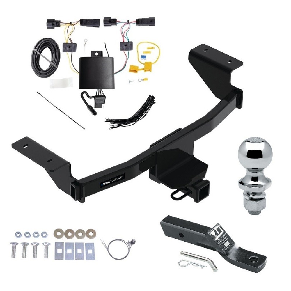 Custom Fit Trailer Hitch Wiring Harness (Plug & Play) 2" Drop Ball-Mount w/ Pin/Clip 1-7/8" Chrome Ball Installation Hardware Installation Instructions 84460 118840 23 63816 Reese Trailer Hitch Wiring 21-23 Mustang Mach-E Complete Package W Reese Trailer Hitch w/ Wiring For 21-23 Ford Mustang Mach-E Complete Package w/ Wiring and 1-7/8" Ball