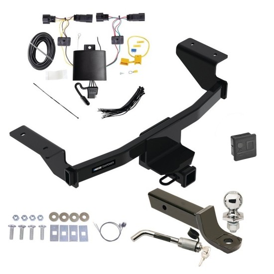 Custom Fit Trailer Hitch Wiring Harness (Plug & Play) 2" Drop Ball-Mount w/ Locking Pin/Clip 2" Chrome BallRubber Hitch Plug Cover Installation Hardware Installation Instructions 84460 118840 7005111 7010 Reese Trailer Hitch Wiring 21-23 Mu Reese Trailer Hitch w/ Wiring For 21-23 Ford Mustang Mach-E Deluxe Package Wiring 2" Ball Mount and Lock