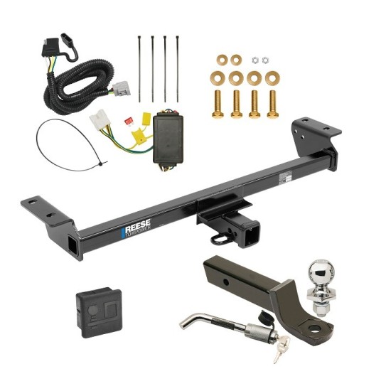 Custom Fit Trailer Hitch Wiring Harness (Plug & Play) 2" Drop Ball-Mount w/ Locking Pin/Clip 2" Chrome Ball Rubber Hitch Plug Cover Installation Hardware Installation Instructions 84540 118255 7005111 7010 Reese Trailer Tow Hitch 16-22 Lexus Reese Trailer Tow Hitch For 16-22 Lexus RX350 16-21 RX450h Deluxe Package Wiring 2" Ball Mount and Lock