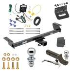 Custom Fit Trailer Hitch Wiring Harness (Requires splicing) 2" Drop Ball-Mount w/ Locking Pin/Clip 2" Chrome Ball 4-Flat Mounting Bracket 1-7/8" Chrome Ball Rubber Hitch Plug Cover Installation Hardware Installation Instructions 84540 11914 Ultimate Tow Package For 22-22 Lexus RX350 Trailer Hitch w/ Wiring 2" Drop Mount Dual 2" and 1-7/8" Ball Lock Bracket Cover 2" Receiver Reese