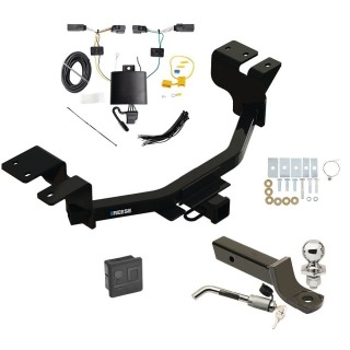 Custom Fit Trailer Hitch Wiring Harness (Plug & Play) 2" Drop Ball-Mount w/ Locking Pin/Clip 2" Chrome Ball Rubber Hitch Plug Cover Installation Hardware Installation Instructions 84557 118866 7005111 7010 Reese Trailer Tow Hitch 22-23 Maver Reese Trailer Tow Hitch For 22-23 Ford Maverick Deluxe Package Wiring 2" Ball Mount and Lock