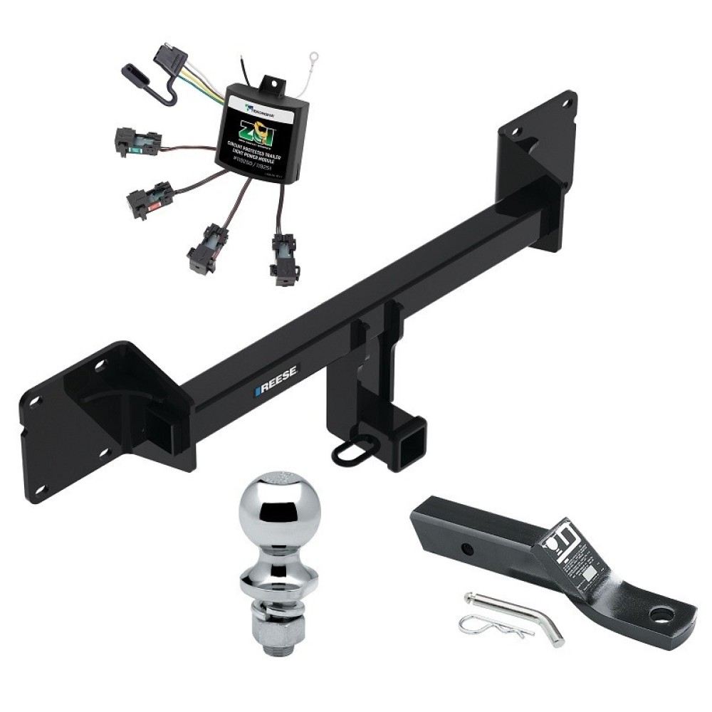 Custom Fit Trailer Hitch Wiring Harness (No Splicing Required) 2" Drop Ball-Mount w/ Pin/Clip 1-7/8" Chrome Ball Installation Hardware Installation Instructions 84590 119250 23 63816 Reese Trailer Tow Hitch 21-22 Mercedes-Benz GLE350 Complete P Reese Trailer Tow Hitch For 21-22 Mercedes-Benz GLE350 Complete Package w/ Zero Contact Wiring Harness Kit and 1-7/8" Ball