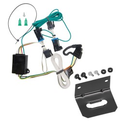  Trailer Wiring and Bracket For 00-02 Chevy Express GMC Savana 1500 2500 3500 Plug & Play 4-Flat Harness