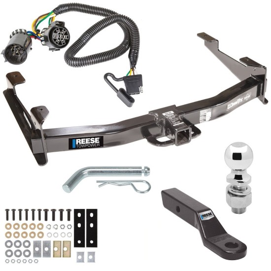 Custom Fit Trailer Hitch Wiring Harness (Plug & Play) 2" Drop Ball-Mount w/ Pin/Clip 2-5/16" Chrome Ball Installation Hardware Installation Instructions 96944 118384 21330 63836 63240 Reese Class 5 13K Tow Package 07-10 Chevrolet Silverado Class 5 13K Tow Package For 07-10 Chevrolet Silverado GMC Sierra 2500 3500 Trailer Hitch w/ Wiring 2-5/16" Ball 2" Drop Mount 2" Receiver Reese