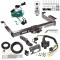 Class 5 10K Trailer Hitch Tow Package w/ 7-Way RV Wiring For 96-99 Chevy Express GMC Savana Van w/ 2-5/16" Ball 2" Drop Mount 2" Receiver All Models Reese