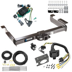 Class 5 10K Trailer Hitch w/ 7-Way RV Wiring For 00-02 Chevy Express GMC Savana Van Class 5 2" Receiver All Models Reese