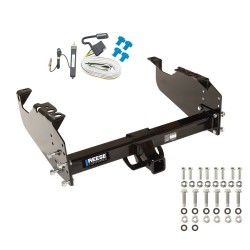 Trailer Hitch w/ Wiring For 63-24 Cab and Chassis Pickups Fits Ford GMC Chevrolet Dodge Ram Class 5 2" Tow Receiver Reese Tekonsha