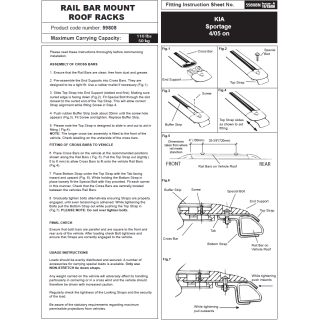 59808 Rola Roof Rack 05-10 KIA Sportage with Factory Rails Roof Rack Cross Bars Easy Mount Roof Top 05 06 07 08 09 10 2005 2006 2007 2008 2009 2010 Rola Roof Rack fits 05-10 KIA Sportage with Factory Rails Roof Rack Cross Bars Rola Easy Mount Roof Top