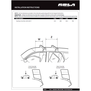 Custom Fit Door Frame Kit End Support Aluminum Cross BarsInstallation Instructions R5034 Rola Roof Rack Cross Bars 10-13 Kia Soul Aluminum Extreme Cross Bar DFE Series 10 11 12 13 2010 2011 2012 2013 Rola Roof Rack Cross Bars For 10-13 Kia Soul Aluminum Extreme Cross Bar DFE Series