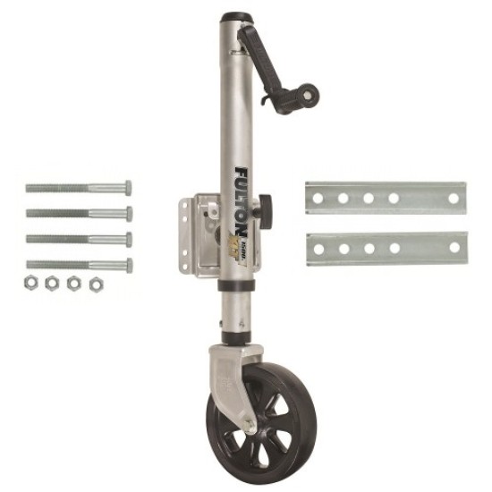 141133 Fulton XLT Marine Trailer Jack 1500 lbs. Capacity Side Wind Bolt-On Side Mount 12 inch Travel Fulton XLT Trailer Jack Swivel Bolt On, 1,500 lbs. Sidewind TruTurn 360 Castering