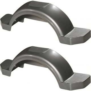 008595 008595 Fulton Set of 2 Silver Fulton Single Axle Trailer Fenders 15" Wheels Triple Step 45" Long Boat Utility Sale Replacement Set of 2 Silver Fulton Single Axle Trailer Fenders 15" Wheels Triple Step 45" Long Boat Utility Sale Replacement