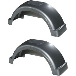 Set of 2 Silver Fulton Single Axle Trailer Fenders 13" Wheels Top Step 29-1/4" Long Boat Utility Sale Replacement Set of 2 Silver Fulton Single Axle Trailer Fenders 13" Wheels Top Step 29-1/4" Long Boat Utility Sale Replacement