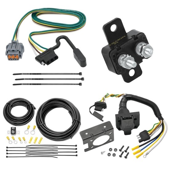 Trailer Hitch 7 Way RV Wiring Kit For 05-21 Nissan Frontier 05-15 Xterra 05-07 Pathfinder 09-12 Suzuki Equator Plug Prong Pin Brake Control Ready