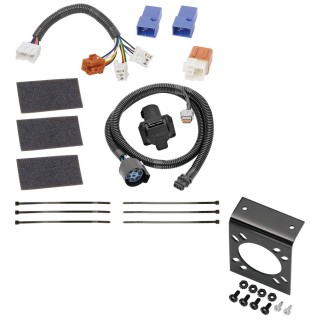 7-Way RV Trailer Wiring Harness w/ Mounting Bracket For 05-24 Nissan Frontier 05-12 Pathfinder 05-15 Xterra 09-12 Equator 