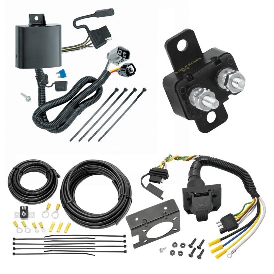 Trailer Hitch 7 Way RV Wiring Kit For 07-23 Kia Sorento V6 13-18 Hyundai Santa Fe 15-21 Sedona 07-12 Veracruz Plug Prong Pin Brake Control Ready