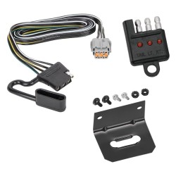 Trailer Wiring and Bracket w/ Light Tester For 22-24 Nissan Pathfinder Infiniti QX60 Plug & Play 4-Flat Harness Trailer Wiring and Bracket w/ Light Tester For 22-24 Nissan Pathfinder Infiniti QX60 Plug & Play 4-Flat Harness