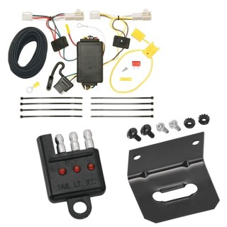 Trailer Wiring and Bracket w/ Light Tester For 09-13 Toyota Corolla Plug & Play 4-Flat Harness