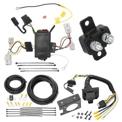 Trailer Hitch 7 Way RV Wiring Kit For 09-11 Hyundai Genesis Sedan Plug Prong Pin Brake Control Ready