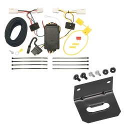 Trailer Wiring and Bracket For 10-17 Mitsubishi Lancer 11-19 Outlander Sport 11-24 RVR Plug & Play 4-Flat Harness