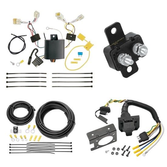 Trailer Hitch 7 Way RV Wiring Kit For 12-20 Toyota Prius C Plug Prong Pin Brake Control Ready