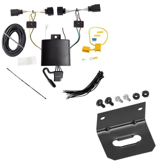 Plug and Play T-One Wiring Harness Connector 4-Flat Mounting Bracket Installation Instructions 118791 118144 Tekonsha Trailer Wiring and Bracket 19-22 Volkswagen Jetta Plug Play 4-Flat Harness 19 20 21 22 2019 2020 2021 2022 Trailer Wiring and Bracket For 19-22 Volkswagen Jetta Plug & Play 4-Flat Harness