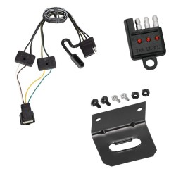 Trailer Wiring and Bracket w/ Light Tester For 19-24 Cadillac XT4 Plug & Play 4-Flat Harness Trailer Wiring and Bracket w/ Light Tester For 19-24 Cadillac XT4 Plug & Play 4-Flat Harness
