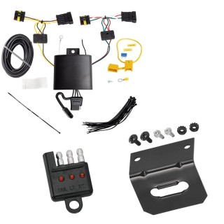 Trailer Wiring and Bracket w/ Light Tester For 19-24 Infiniti QX50 Plug & Play 4-Flat Harness